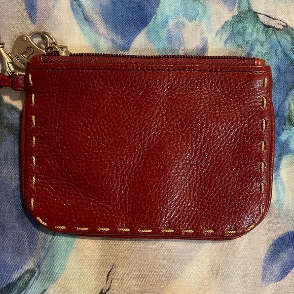 Fossil deep red wristlet with added charm EUC - Picture 3 of 10